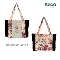 BOLSO XL - NEGRO ACUARELA OUTLET - BECO