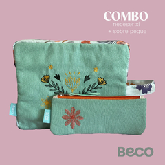 - - AQUA ORANGE - - NECESER XL + SOBRE PEQUE