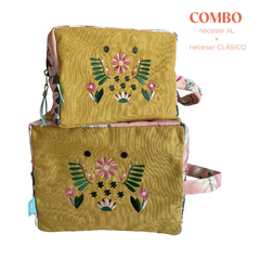 -- MOSTAZA LOTO -- COMBO NECESER XL + NECESER CLÁSICO