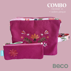 - - ROSA TULIPA - - NECESER XL + SOBRE PEQUE