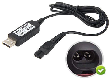 CABLE USB INTERLOCK POWER MINI OCHO PARA AFEITADORA HQ8505 AT985 S5000 HQ7310 HQ6070 PT720 PT725 (15210)