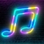 CARTEL NOTA MUSICAL NEON PARA COLGAR