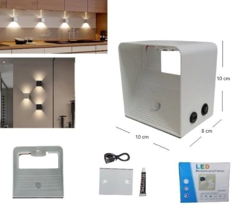 LAMPARA LED CALIDO DE PARED BIDIRECCIONAL RECARGABLE CON SENSOR LED-35057
