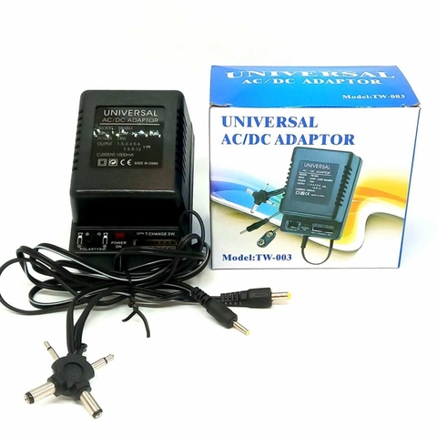ADAPTADOR UNIVERSAL AC/DC TW-003 1.5V/12V 1000MAH