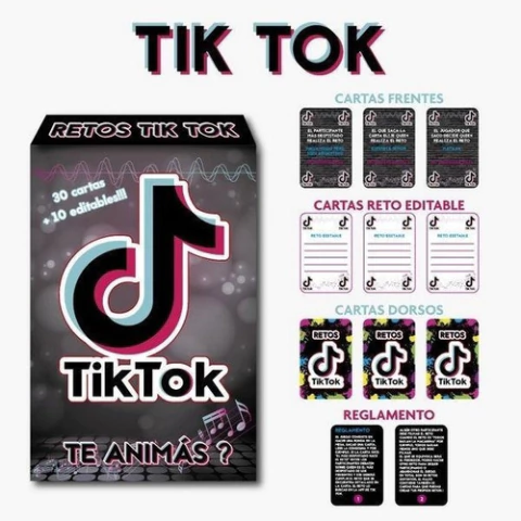 CARTAS RETOS TIK TOK 40 NAIPES