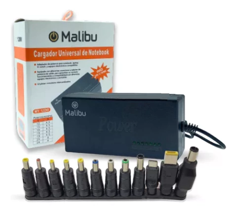 CARGADOR UNIVERSAL PARA NOTEBOOK 12V - 24V MALIBU (6969)