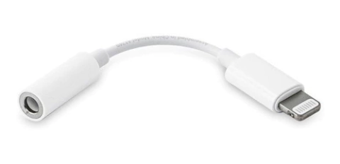 ADAPTADOR JACK 3.5MM A LIGHTNING PARA AURICULARES DE IPHONE