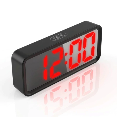 RELOJ DESPERTADOR ESPEJADO DIGITAL MULTIFUNCION DT-6508 - tienda online