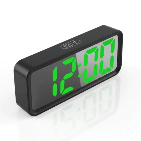 RELOJ DESPERTADOR ESPEJADO DIGITAL MULTIFUNCION DT-6508 - Florida Digital
