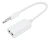 ADAPTADOR DIVISOR PLUG 3.5MM A 2 JACK 3.5MM STEREO CON CABLE - CONECTA 2 AURICULARES (4175)