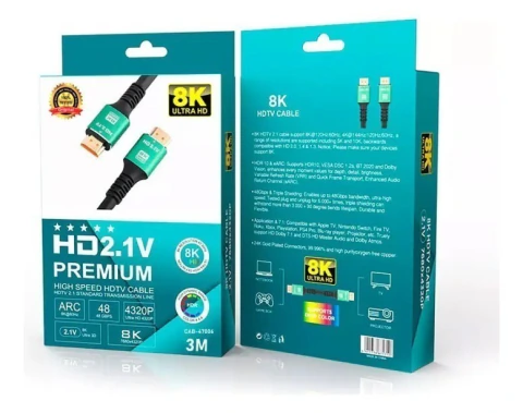 CABLE HDMI 8K ULTRA HD REFORZADO PREMIUM - comprar online
