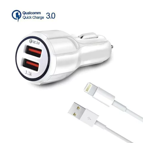 CARGADOR PARA AUTO 12V DUAL FAST CHARGE SOUL (MICRO USB - TIPO C - LIGHTNING) en internet