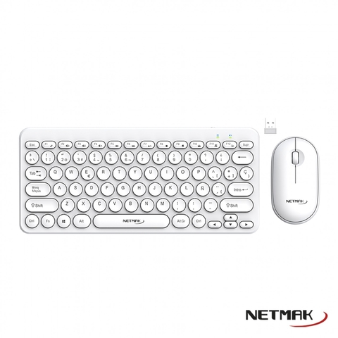 COMBO TECLADO + MOUSE INALAMBRICOS 2.4GHZ NETMAK NM-KB850