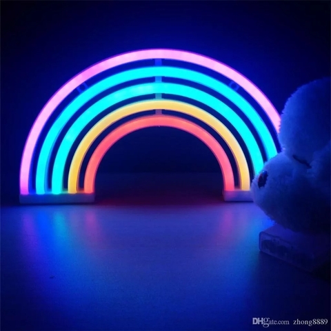 CARTEL ARCOIRIS NEON PARA COLGAR