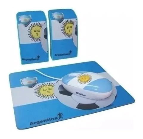 COMBO 2 EN 1 MOUSE + MOUSEPAD + PARLANTES ARGENTINA KOLKE KMPP-100 - comprar online