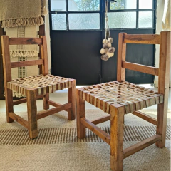 Silla matera de campo de algarrobo y tiento