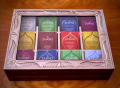 Caja de té de madera y alpaca - 12 divisiones en internet