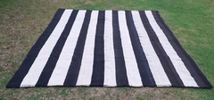 Alfombra con rayas anchas negro y natural en internet