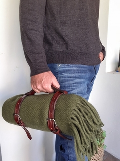 Manta para viaje de llama frisada con arnés de viaje - ulala