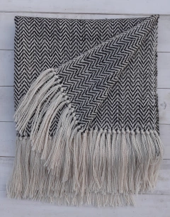 Pashmina de lana de llama motivo espigado - online store