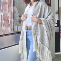 Image of Pashmina de lana de llama motivo espigado
