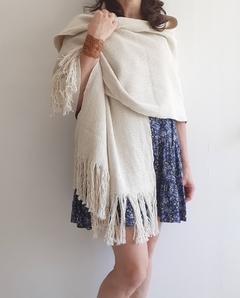PRE VENTA Pashmina de algodón tejida en telar color rosa - (copia) - buy online