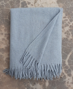 Manta para sillón de lana de llama, oveja y algodón tejida en telar - ulala