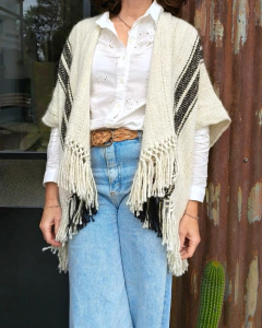PREVENTA - Poncho chaleco color camel - (copia)