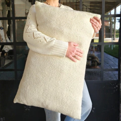Maxi almohadón tejido en telar 50x80 cm - comprar online