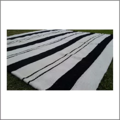 Alfombra Rayas natural y negro