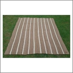 Alfombra arena con rayas finas natural