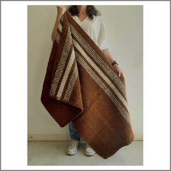 Despacho inmediato - Pasillera arena con franja central natural y raya negra 220x70 cm - (copia)