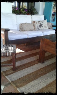 Alfombra Rayas anchas beige y arena - comprar online