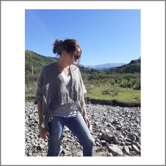 PRE VENTA Poncho chaleco color gris