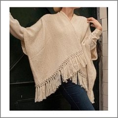 PRE VENTA Poncho chaleco color natural