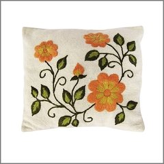 PRE VENTA Almohadón de picote bordado 42x42 cm - tienda online