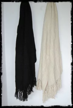 Imagen de Manta de lana de llama tejida en telar 210x60 cm