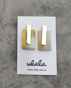 Aros de alpaca y asta - comprar online