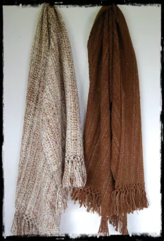 Manta de lana de llama tejida en telar 210x60 cm