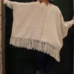 Poncho chaleco color natural - tienda online