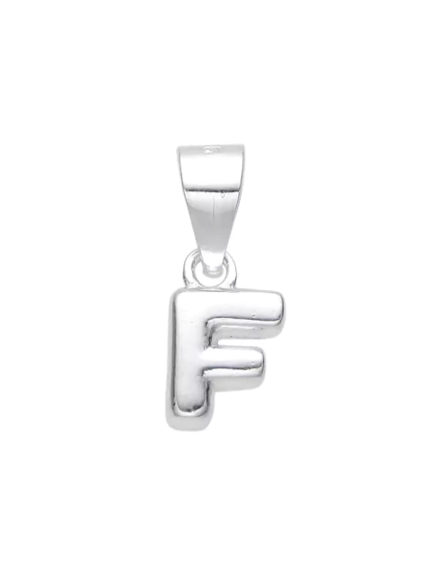 Dije inicial F inflada plata 925 - comprar online