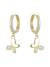 Argollita clip mariposa cubic plata 925 gold (unidad)