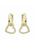 Aros clip corazón cubic desmontable plata 925 gold (par) - comprar online