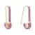 Aro alfiler de gancho cubic fucsia plata 925 gold (unidad)