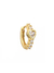 Argollita solitaria clip corazón cubic plata 925 gold (unidad) - comprar online