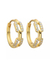 Argollas clip eslabón cubic plata 925 gold (par) - comprar online