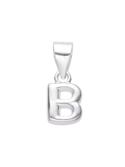 Dije inicial B inflada plata 925 - comprar online
