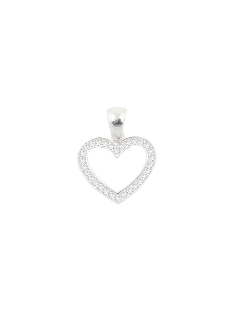 Dije corazón calado cubic plata 925 - comprar online