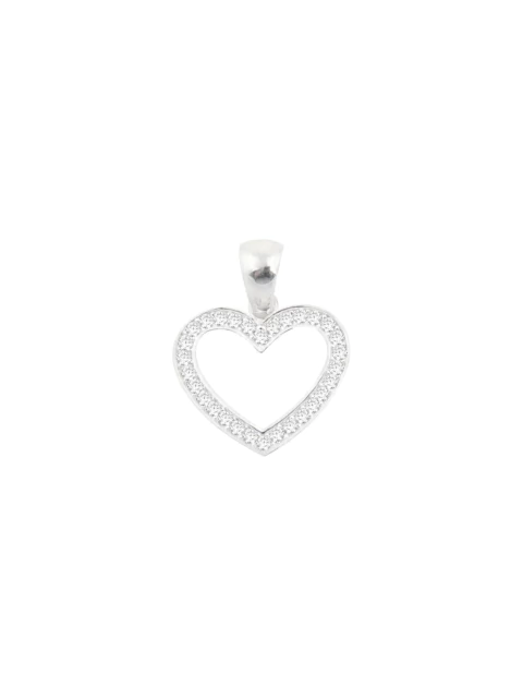 Dije corazón calado cubic plata 925 - comprar online