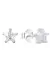 Aros estrella cubic plata 925 (par)